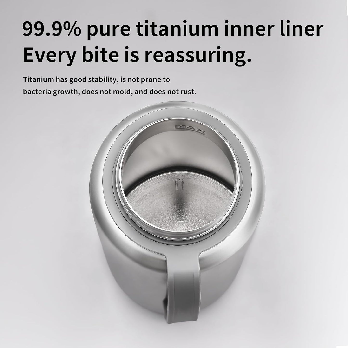 Pure titanium Electric Heated Travel Kettle | ,17.5 oz,Double-layer vacuum, Portable Electric Kettle, Adjustable Multi-Temperature Settings, 100V-240V Compatible.